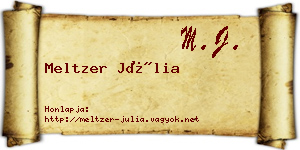 Meltzer Júlia névjegykártya